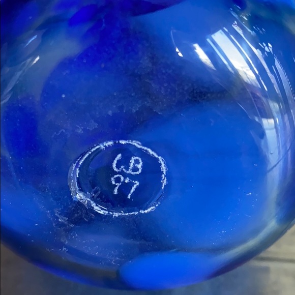 Hand Blown Glass set Colbalt blue GREAT GIFT! - Picture 4 of 5